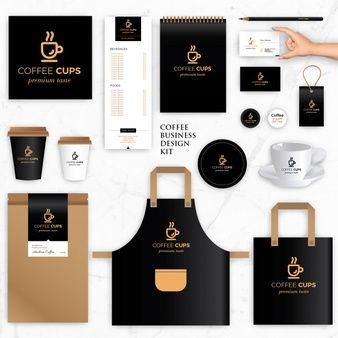 Bộ nhận diện thương hiệu cà phê